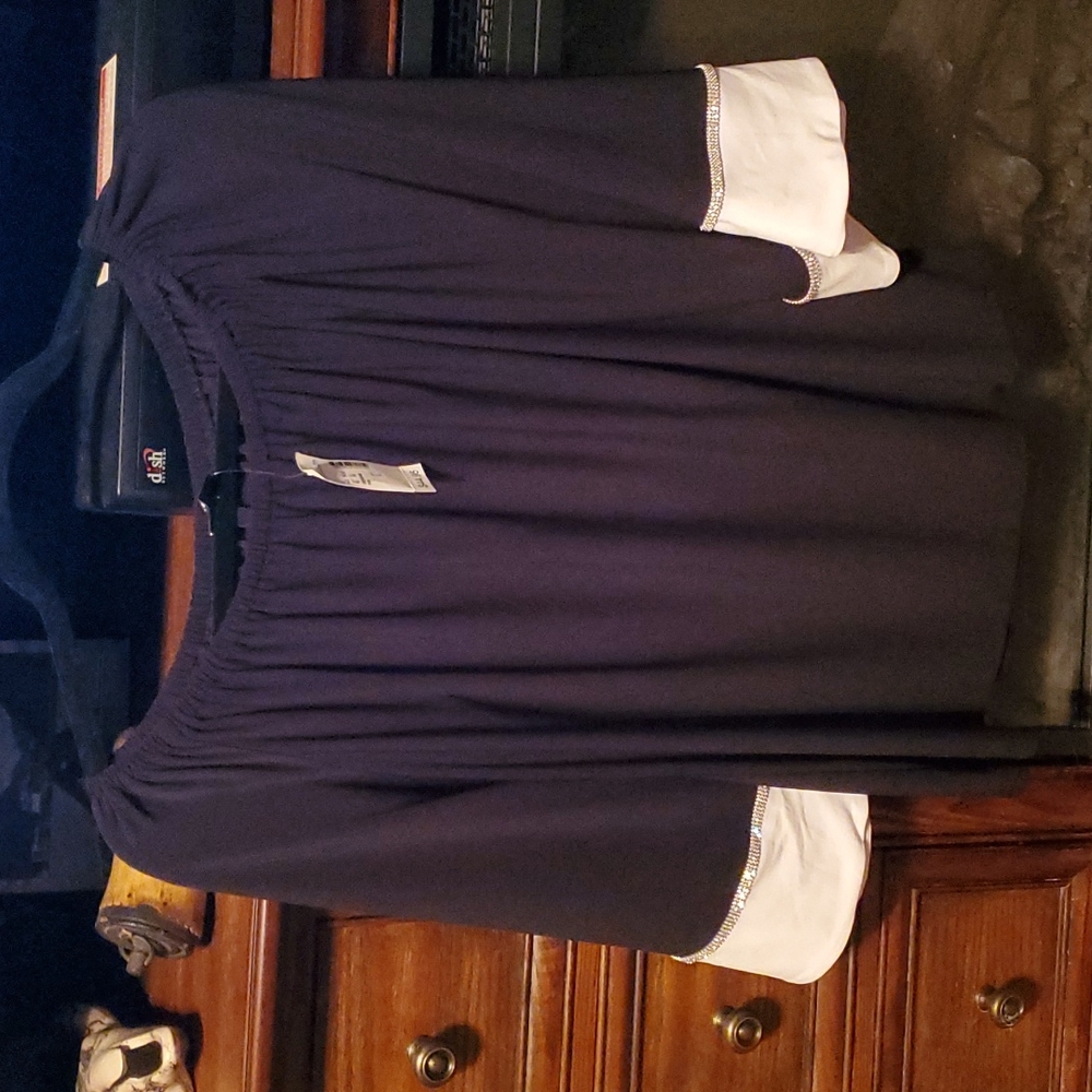 Roz & Ali Dress Shirt sz L